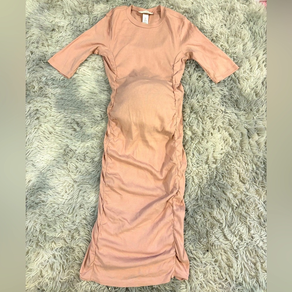 NWOT Elegant Pink Maternity Dress